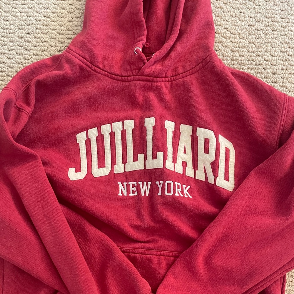 Red Juilliard hoodie size small